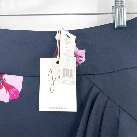 JOIE Alphina Front-Drape Floral-Print Knee-Length Skirt NWT - Picture 8 of 9